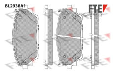 Sada brzdových destiček, kotoučová brzda FTE 9011182