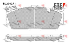 Sada brzdových destiček, kotoučová brzda FTE 9011186