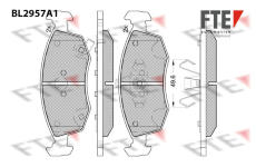 Sada brzdových destiček, kotoučová brzda FTE 9011200