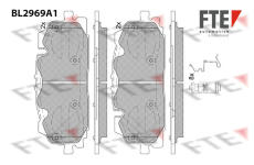 Sada brzdových destiček, kotoučová brzda FTE 9011213
