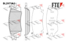 Sada brzdových destiček, kotoučová brzda FTE 9011221