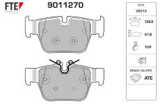Sada brzdových destiček, kotoučová brzda FTE 9011270