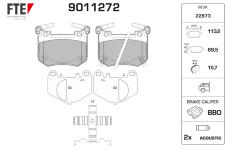 Sada brzdových destiček, kotoučová brzda FTE 9011272