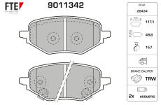 Sada brzdových destiček, kotoučová brzda FTE 9011342
