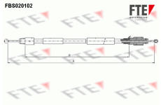 Tažné lanko, parkovací brzda FTE 9250006