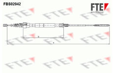 Tažné lanko, parkovací brzda FTE 9250048