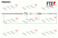 Tažné lanko, parkovací brzda FTE 9250054