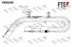 Tažné lanko, parkovací brzda FTE 9250080