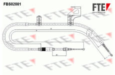 Tažné lanko, parkovací brzda FTE 9250081