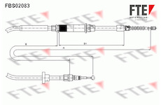 Tažné lanko, parkovací brzda FTE FBS02083