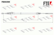 Tažné lanko, parkovací brzda FTE 9250086
