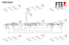 Tažné lanko, parkovací brzda FTE 9250374