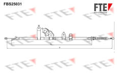 Tažné lanko, parkovací brzda FTE 9250620