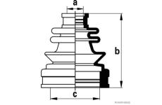 Sada měchů, hnací hřídel HERTH+BUSS JAKOPARTS J2881020