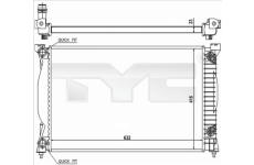 Chladič, chlazení motoru TYC 702-0014-R