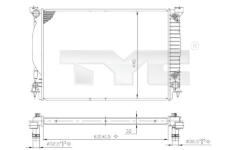 Chladič, chlazení motoru TYC 702-0021