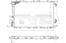 Chladič, chlazení motoru TYC 702-0026-R