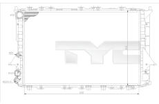 Chladič, chlazení motoru TYC 702-0027