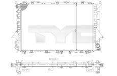 Chladič, chlazení motoru TYC 702-0028