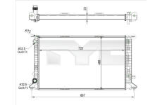 Chladič, chlazení motoru TYC 702-0037-R