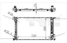 Chladič, chlazení motoru TYC 702-0038