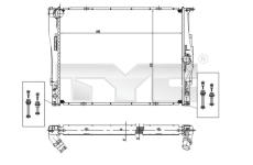 Chladič, chlazení motoru TYC 703-0004