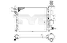 Chladič, chlazení motoru TYC 705-0032