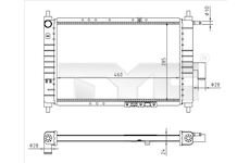 Chladič, chlazení motoru TYC 706-0023-R