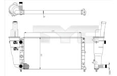 Chladič, chlazení motoru TYC 709-0005