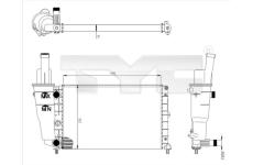 Chladič, chlazení motoru TYC 709-0006