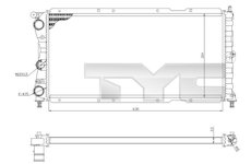 Chladič, chlazení motoru TYC 709-0017-R