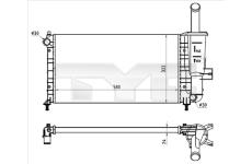 Chladič, chlazení motoru TYC 709-0026-R