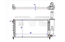 Chladič, chlazení motoru TYC 709-0027-R