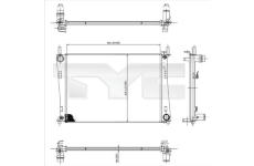 Chladič, chlazení motoru TYC 710-0031