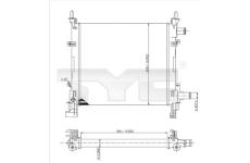 Chladič, chlazení motoru TYC 710-0042-R