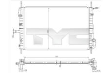Chladič, chlazení motoru TYC 710-0047