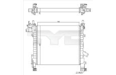 Chladič, chlazení motoru TYC 710-0055-R