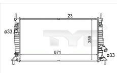 Chladič, chlazení motoru TYC 710-0056-R