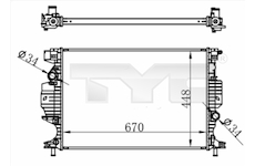 Chladič, chlazení motoru TYC 710-0060