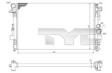 Chladič, chlazení motoru TYC 721-0011