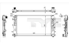 Chladič, chlazení motoru TYC 721-0014