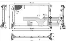 Chladič, chlazení motoru TYC 721-0023