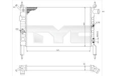 Chladič, chlazení motoru TYC 725-0018