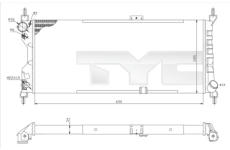 Chladič, chlazení motoru TYC 725-0019-R