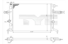 Chladič, chlazení motoru TYC 725-0021