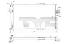 Chladič, chlazení motoru TYC 725-0034-R