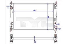 Chladič motora TYC 725-0042-R