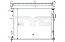Chladič, chlazení motoru TYC 725-0043-R