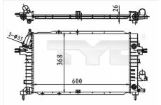 Chladič, chlazení motoru TYC 725-0046