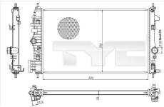 Chladič, chlazení motoru TYC 725-0047